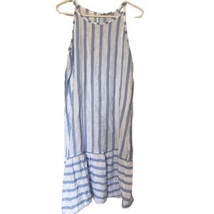 Lungo L’Arno blue and white linen dress, size small